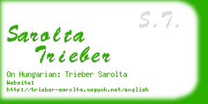 sarolta trieber business card